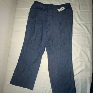 Women’s JM Blue Linen Blend Pants